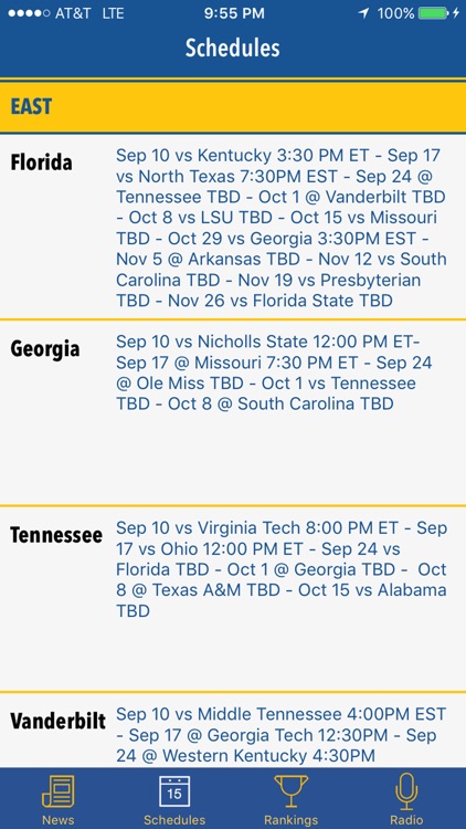 SEC GameDay - Radio, Rankings, Scores & Schedules screenshot-4