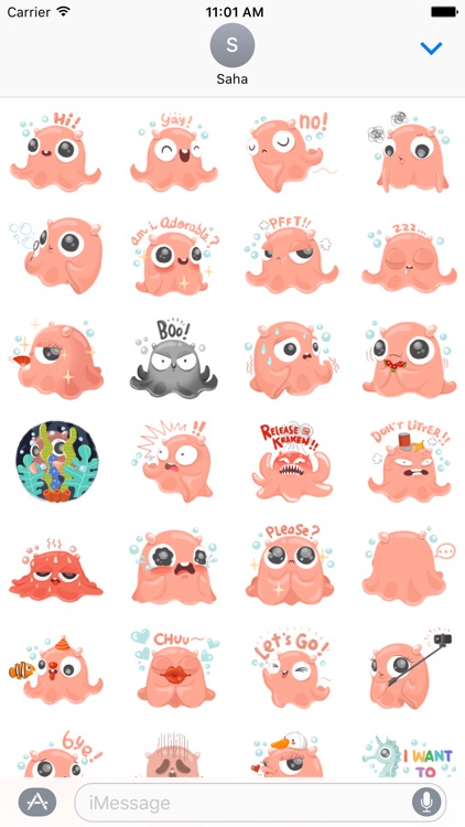 Funny Octopus Stickers