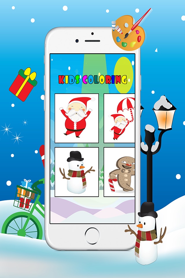 Christmas Coloring Book - Free Kids Colors Pages screenshot 2