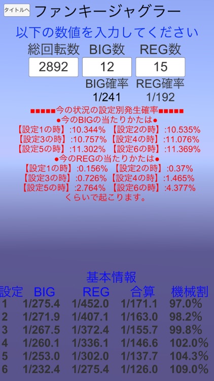 ジャグラー全機種設定判別君