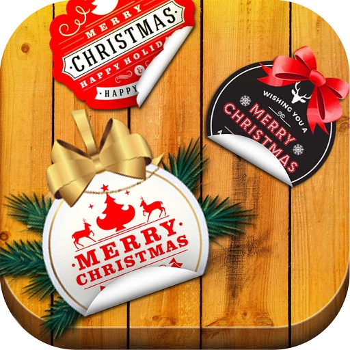 Merry Christmas Wishes - Photo Art Camera Stickers