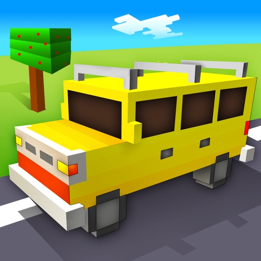 Blocky Road Racing Sim HD : Extreme Driving Icon