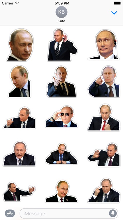 Trump Putin Clinton-3 in 1 imessage text stickers