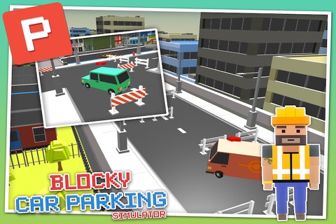 Blocky Car Parking Simulator 3D screenshot 3
