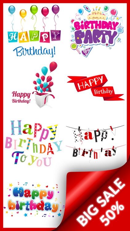 Birthday Wishes Stickers! screenshot-4