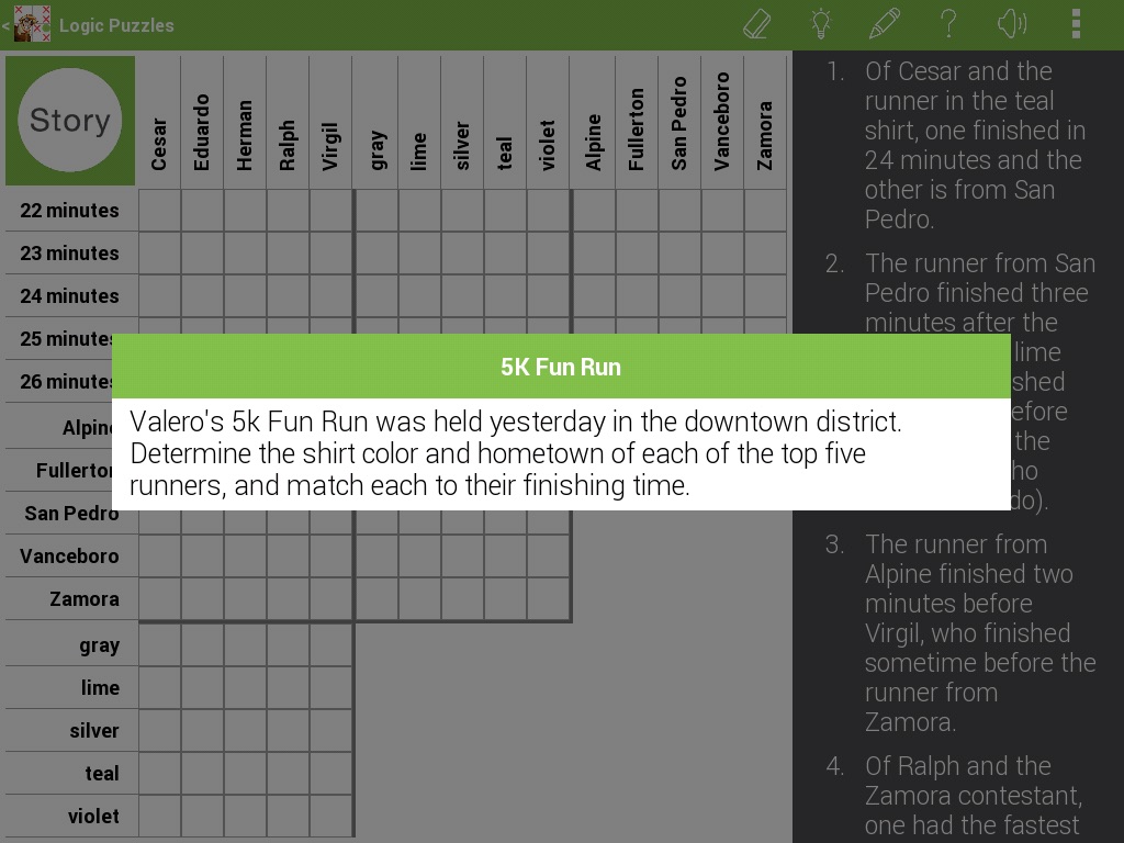logic puzzles with grids app