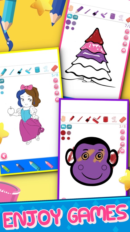 Princess Book Drawing And Coloring Game For kids