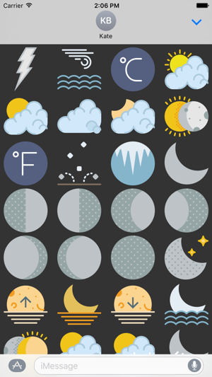 Weather Stickers Pack App for iMessage Chat Emojis(圖3)-速報App