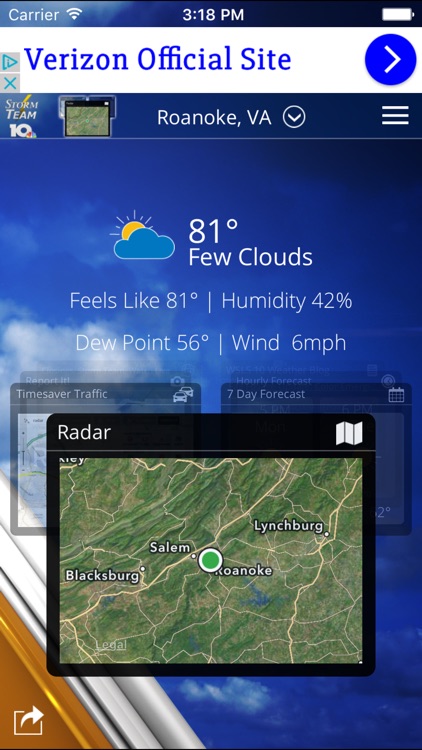 WSLS Weather - Radar and forecasts for Roanoke