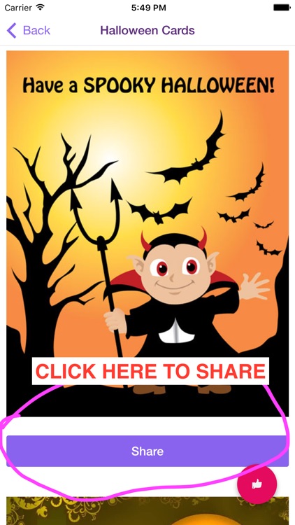 Halloween Stickers, Cards: Share on Social Media