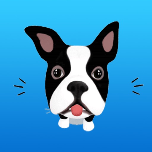 Animated Boston Terrier Dog Sticker Pack