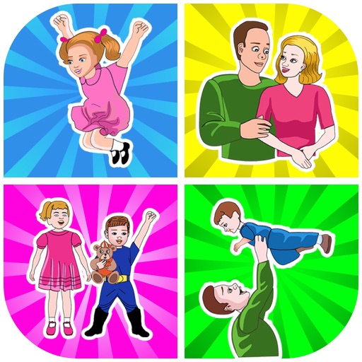 Matching Pairs Family-Flashcard Game For Toddlers Icon