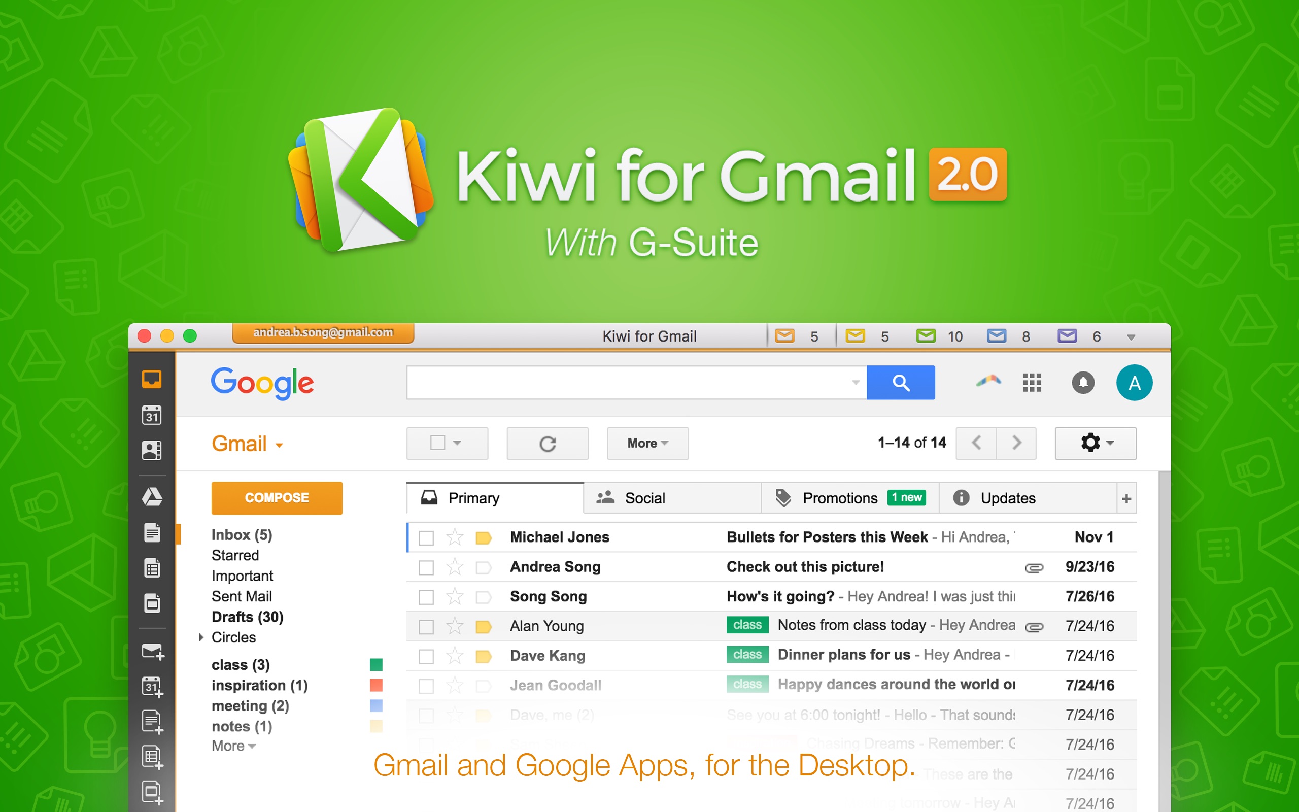 Screenshot do app Kiwi for Gmail