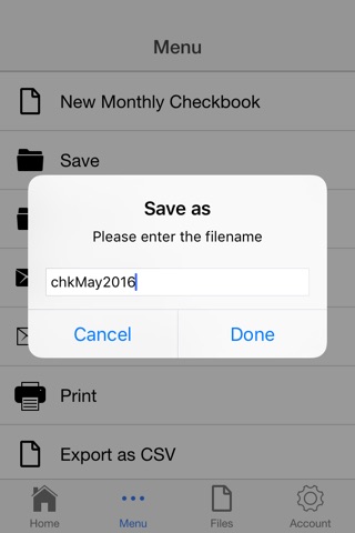 Monthly Checkbook screenshot 3