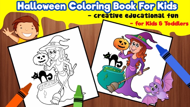 Halloween Coloring Book For Toddlers & K