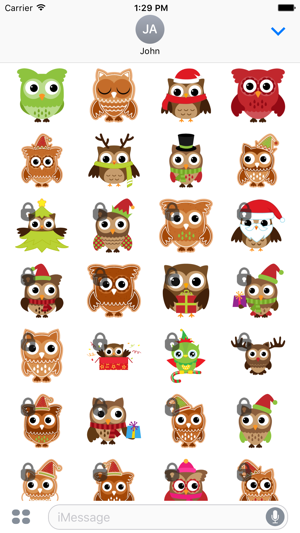 Christmas Owl Stickers(圖2)-速報App