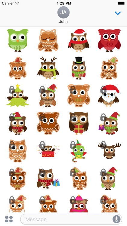 Christmas Owl Stickers