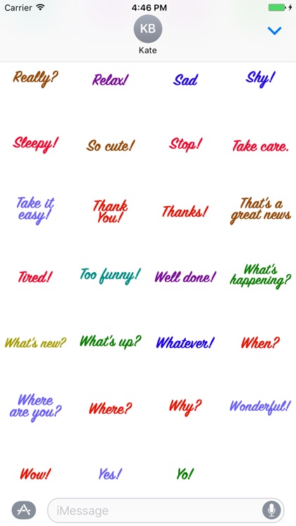 Expressios Multi-Colored Stickers for iMessage screenshot-3