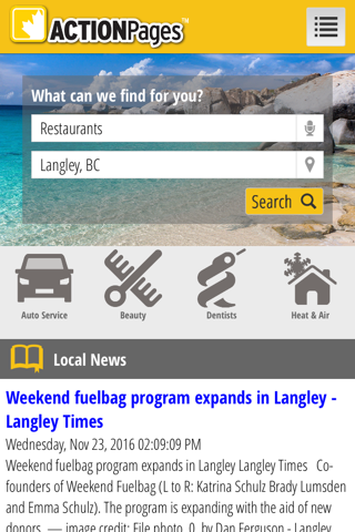 Action Pages Canada - náhled