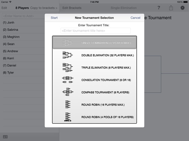 Bracket Maker for the iPad(圖2)-速報App