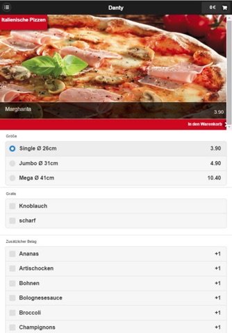 Danty Pizza Köln screenshot 2