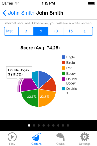 Golf GPS Rangefinder Scorecard screenshot 2