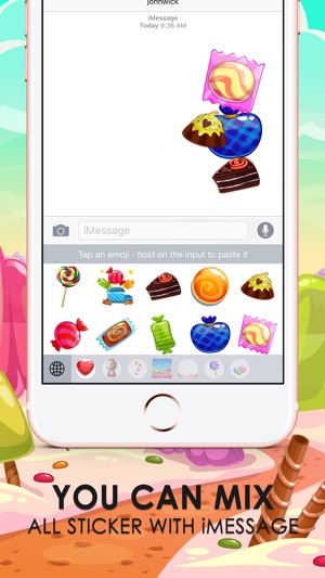 Candy Emoji Stickers Keyboard Themes ChatStick(圖3)-速報App