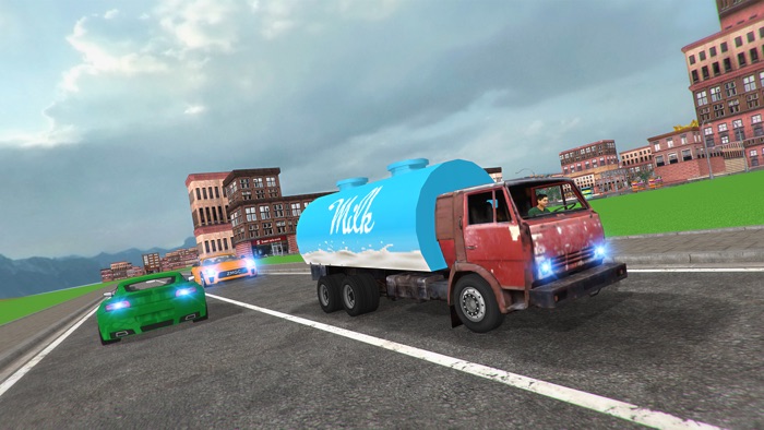City Milk Supply Truck 3D