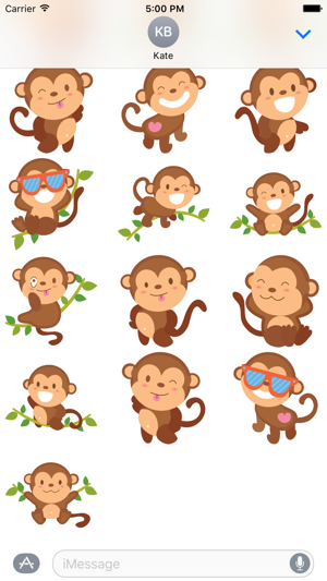 Sticker Silly Monkey for iMessage(圖2)-速報App