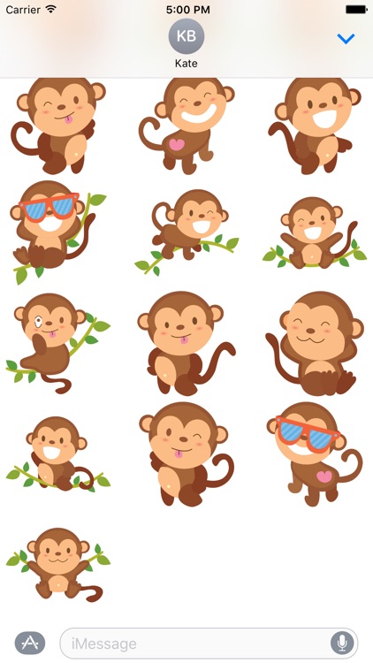 Sticker Silly Monkey for iMessage