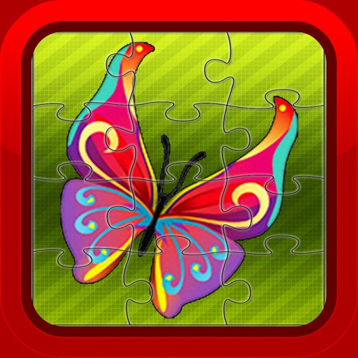 Butterfly Jigsaw Puzzles Games for Preschool Kids iOS App