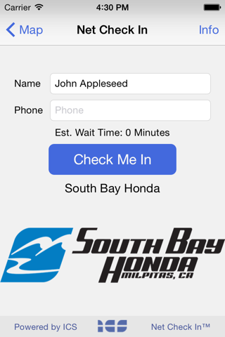 Net Check In - South Bay Honda screenshot 2