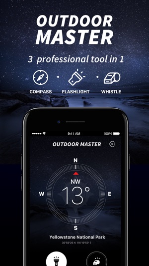 Outdoor Master-Compass, Whistle, Flashlight 3in1(圖1)-速報App