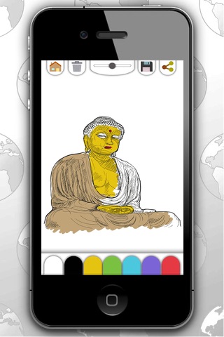 World drawing coloring book for adults - Premium screenshot 2