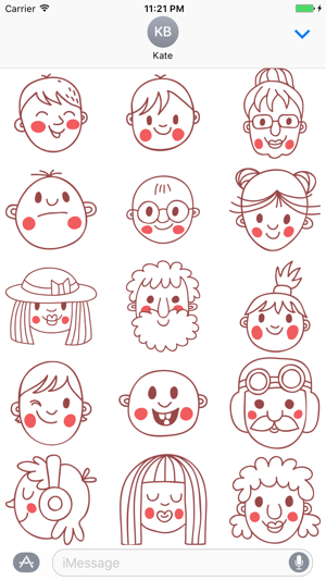 Funny Faces Sticker #1