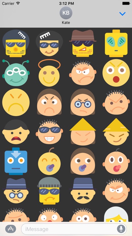 Emoticons Stickers Emojis for iMessage Chat screenshot-3