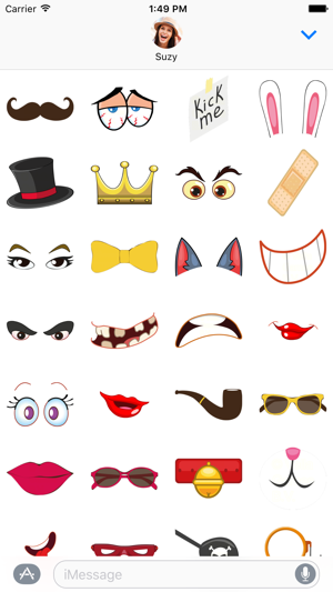 Funny Face Creator – Fun Stickers for iMessage(圖3)-速報App