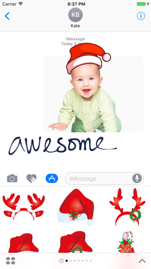 Christmas Accessories Sticker for iMessa