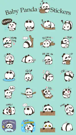 Game screenshot Cute Panda Stickers Pack for iMessage - Baby Panda mod apk