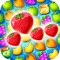 Great free fruit match-3 puzzle game, match the same color fruits vertically, horizontally or diagonally as much as you can