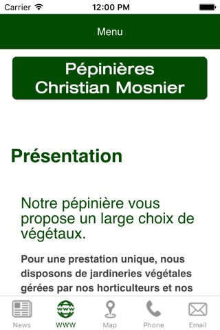 Pépinières Christian Mosnier screenshot 2