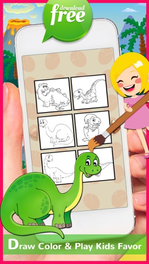 DinoArt Dinosaurs Coloring Book For Kids & Toddler(圖4)-速報App