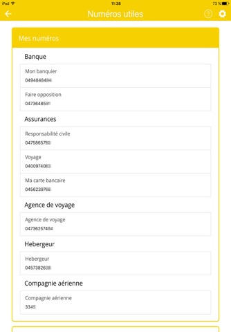 Porte documents et checklist de voyage screenshot 3