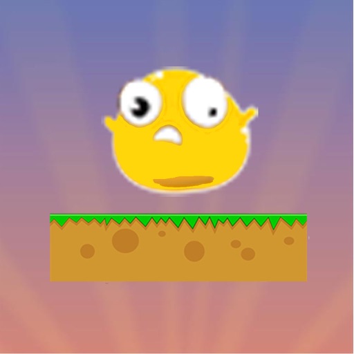 Small yellow jump-run happy icon