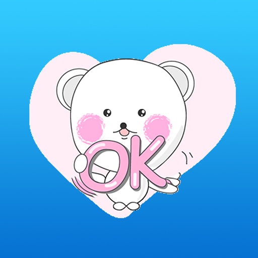 Kuru The White Bear Animated Stickers icon