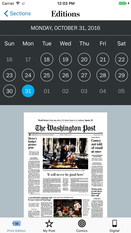 The Washington Post Print Edition