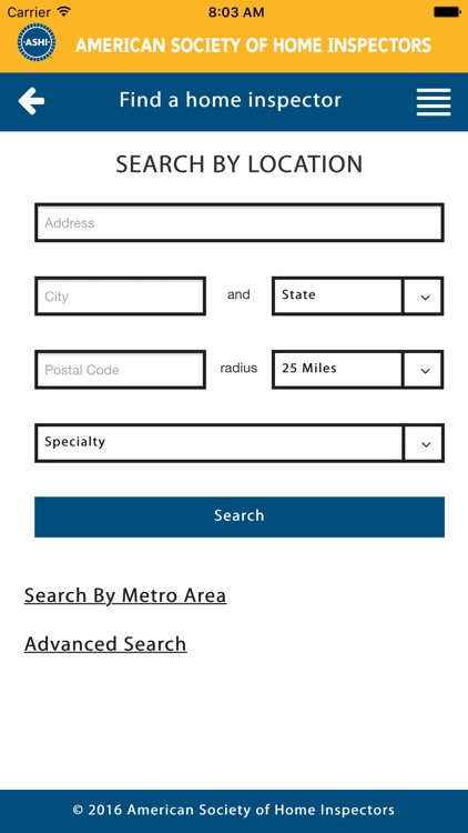 Home Inspector Search