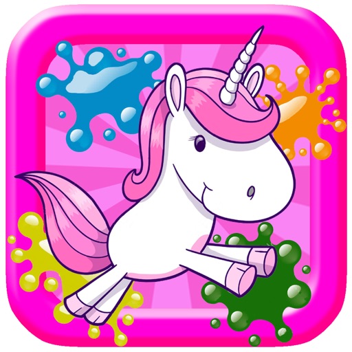 Coloring Books Free Game Little Unicorn For Kids Icon