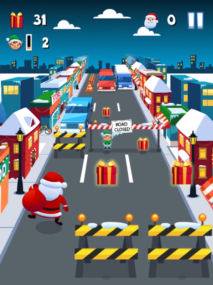 圣诞老人城市街头跑酷