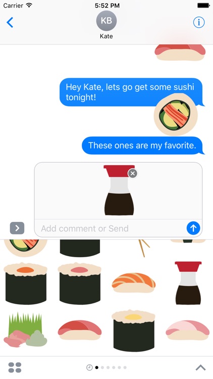 Sushi Sticker Pack for iMessage screenshot-4